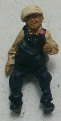Just Plain Folk Figures Boy Sitting w Ice Cream Cone