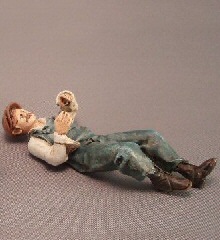 Just Plain Folk Figures Man Laying on his Back