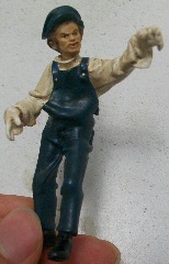 Just Plain Folk Figures Gas Station Man Pumping Gas