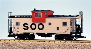 USA Trains Cabooses Extended Vision SOO Line Extended Vision Caboose - White/Black/Red