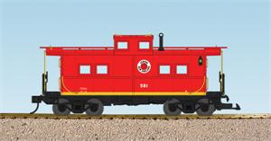 USA Trains Cabooses Center Cupola Lehigh & New England Center Cupola Caboose - Red/Yellow Stripe