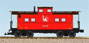 USA Trains Cabooses Center Cupola Jersey Central Line Center Cupola Caboose - Red