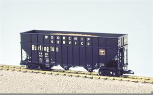 USA Trains Woodchip Cars Burlington Route Woodchip Car - Black