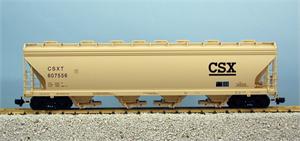 USA Trains Hoppers CSX (607556, 607557, 607558, 607559) - Tan