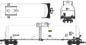 USA Trains Tank Cars Undecorated Tank Car - White