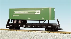 USA Trains Piggybacks Burlington Northern - Green w/Black Flatcar
