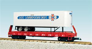 USA Trains Piggybacks St. Johnsbury - White w/Red Flatcar