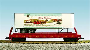 USA Trains Christmas Piggyback Flat Car