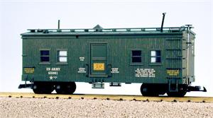 USA Trains Work Train Series Bunk Cars US Army - Green R1839