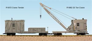 USA Trains Work Train Series 25 Ton Crane Cars White Pass R1868