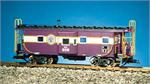 USA Trains Cabooses Baywindow Atlantic Coastline Baywindow Caboose - Purple/Silver