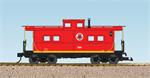 USA Trains Cabooses Center Cupola Lehigh & New England Center Cupola Caboose - Red/Yellow Stripe