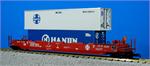 USA Trains Intermodal Single Container Cars ATSF w/2 Containers (2) R17111