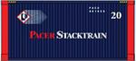 USA Trains Intermodal Various Length Containers 20 Foot Pacer Stacktrain R1711C