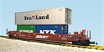 USA Trains Intermodal Single Container Cars BNSF w/2 Containers (1) R17137