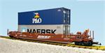 USA Trains Intermodal Single Container Cars BNSF w/2 Containers (2) R17138