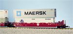 USA Trains Intermodal 5 Unit Articulated Sets ATSF (No Containers) R17152