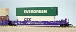 USA Trains Intermodal 5 Unit Articulated Sets CSX (No Containers) R17157