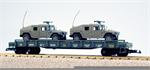 USA Trains  Military Series US Army Flat Car w/2 Army Humvees R1748