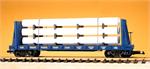 USA Trains Flat Cars Pipe Load CSX Transportation Pipe Load Flat Car - Blue